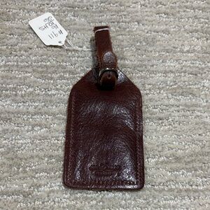 Jon Hart Design Dark Brown Leather Luggage Tag